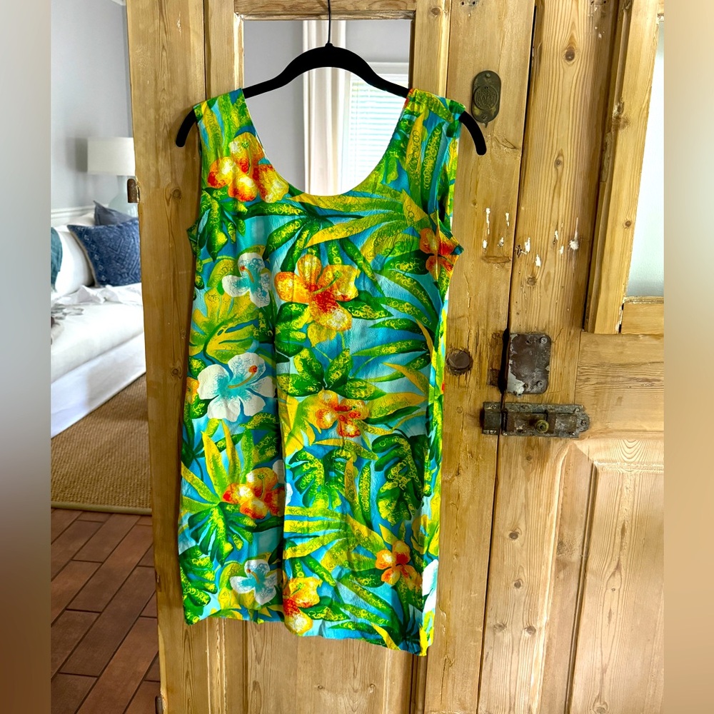 Jams World Vintage 90s Hawaiian Floral Dress M
